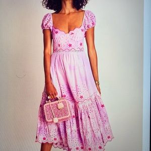 LoveShackFancy Magena Embroidered-Eyelet Dress